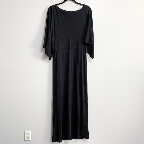 SOLD❗️Free People Beach Round Neck Wide Sleeve Split Front Maxi Dress Size M - Picture 8 of 11